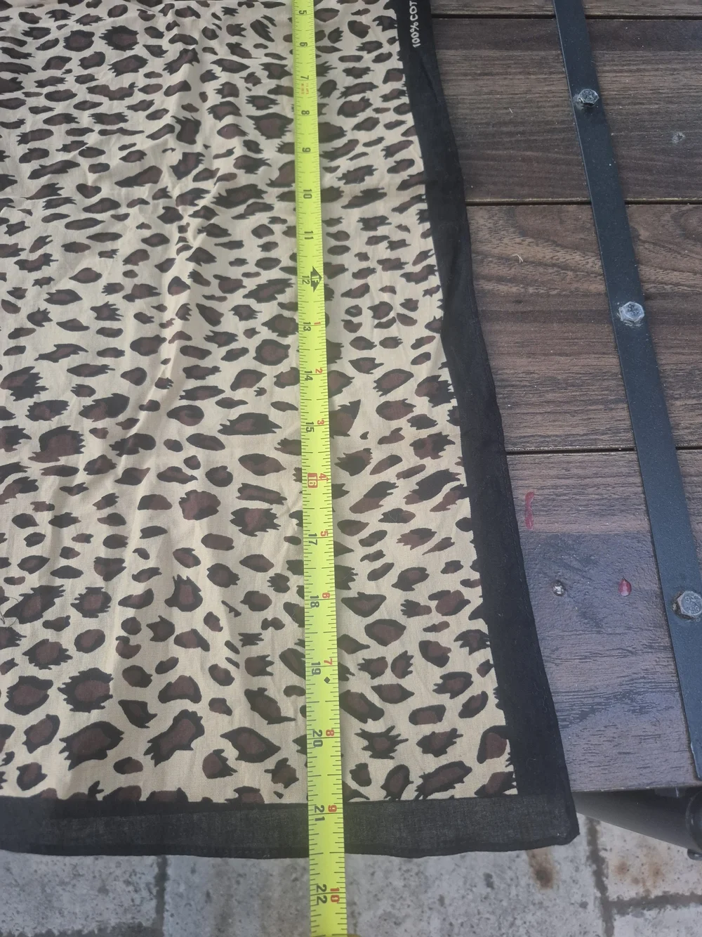 100% Cotton Leopard Animal Print Bandana Square Scarf